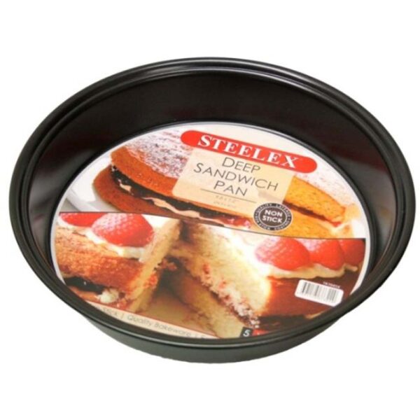 STEELEX ROUND SANDWICH TIN 24.5 X 4CM
