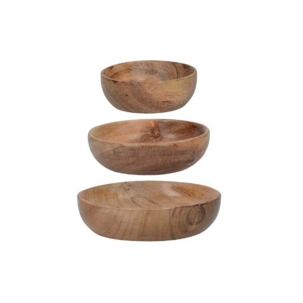 WOODEN BOWLS SET OF 3 - Image 2