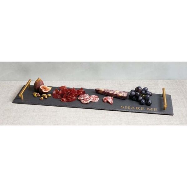 ARTESA SLATE SERVING PLATTER WITH HANDLES 60X15CM - Image 2