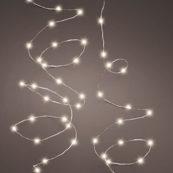 MICRO 100L DURAWISE OUTDOOR STRINGLIGHTS 8 FUNCTION BATTERY OPERATED WARM WHITE - Image 2