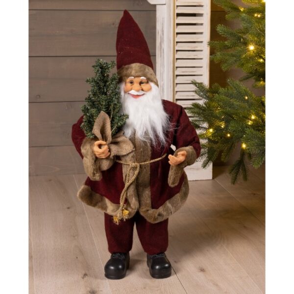 SANTA STANDING WITH TREE 60CM