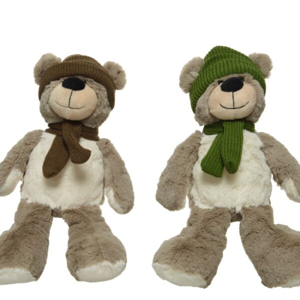 BEAR PLUSH W KNITTED HAT PRESENTATION TYPE