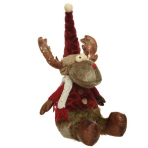 DEER POLYESTER GOLD WASH SITTING 44CM