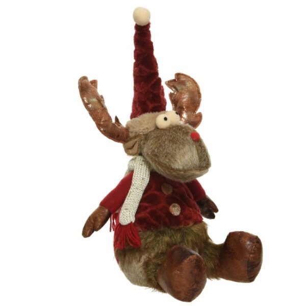 DEER POLYESTER GOLD WASH SITTING 44CM