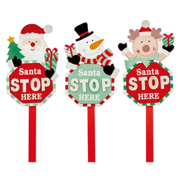 SANTA STOP HERE SIGN 68CM