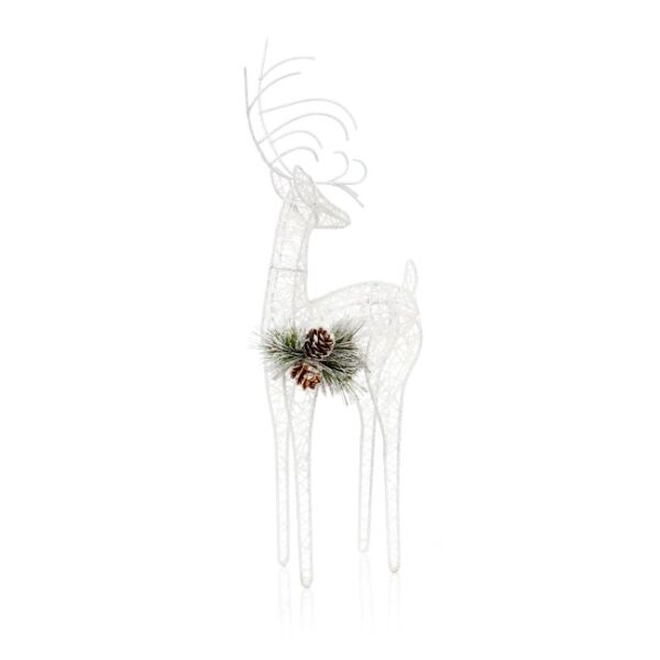 STANDING WHITE REINDEER 40CM