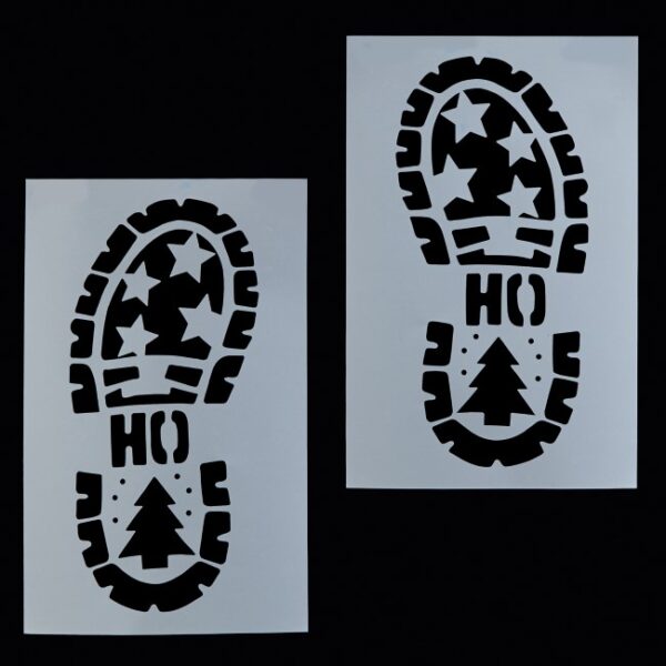 SANTA BOOT STENCIL 25 X 16CM