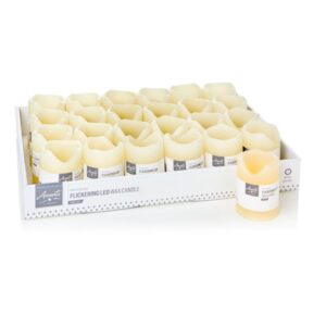 LED FLICKER CANDLE CREAM 7CM BATT OPERATED