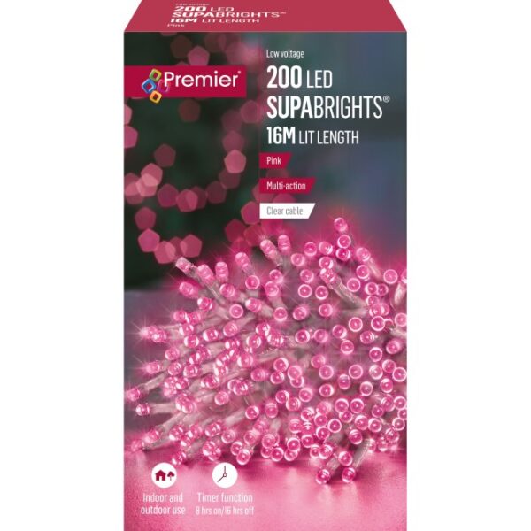 SUPABRIGHTS 200L TIMER PINK