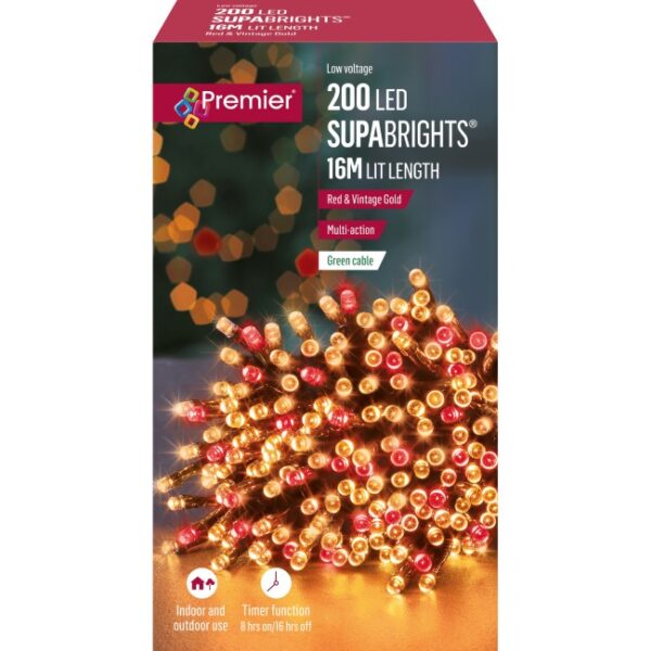 SUPABRIGHTS 200L TIMER RED VINTAGE GOLD