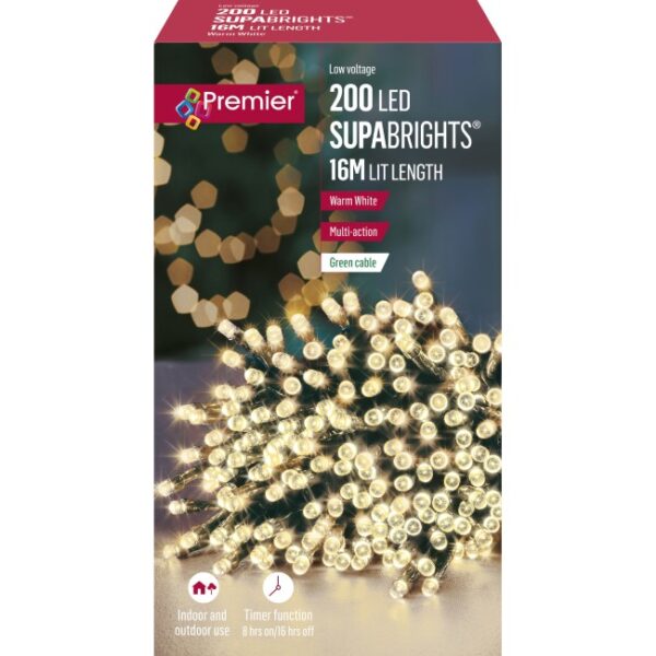 SUPABRIGHTS 200L TIMER WARM WHITE