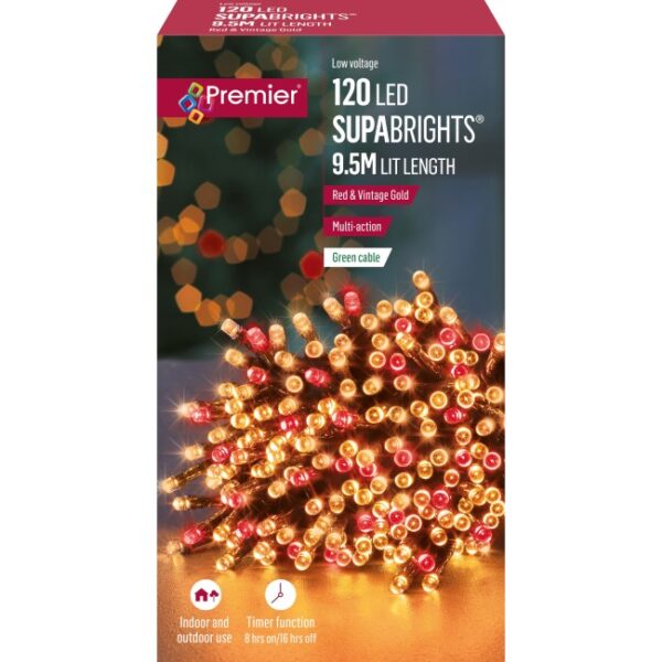 SUPABRIGHTS 120L TIMER RED & VINTAGE GOLD