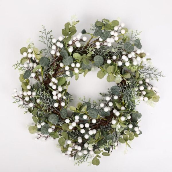 MISTLETOE CHRISTMAS WREATH 60CM