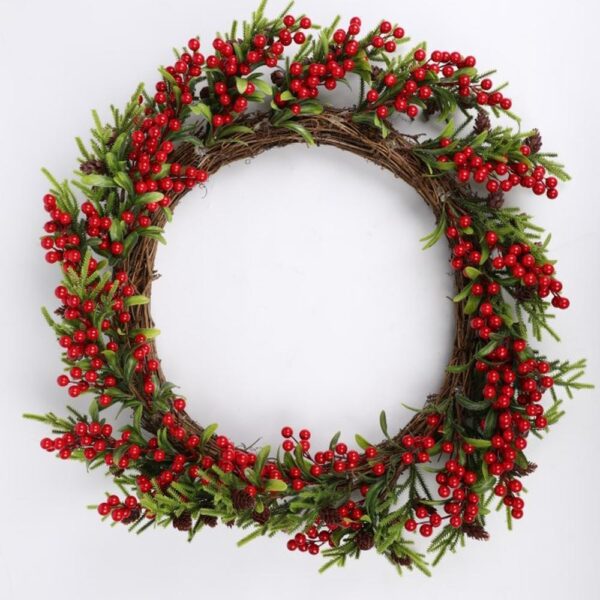 CRIMSON BERRY WREATH 75CM
