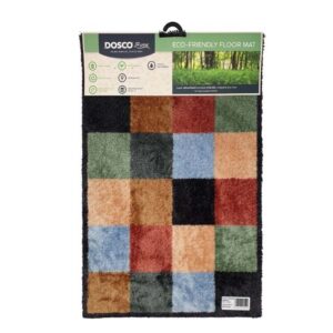 DOSCO ECO FRIENDLY HOME COLOURED SQUARES MAT 50 X 75CM