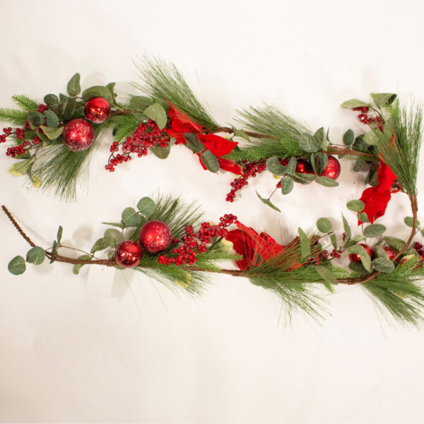 POINSETTIA GARLAND 6FT / 180CM