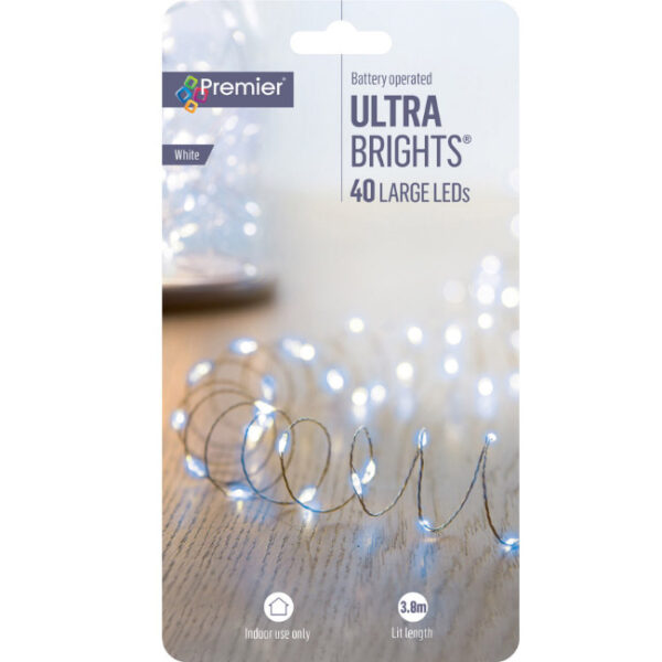 40 LED ULTRABRIGHTS WHITE 24PCS