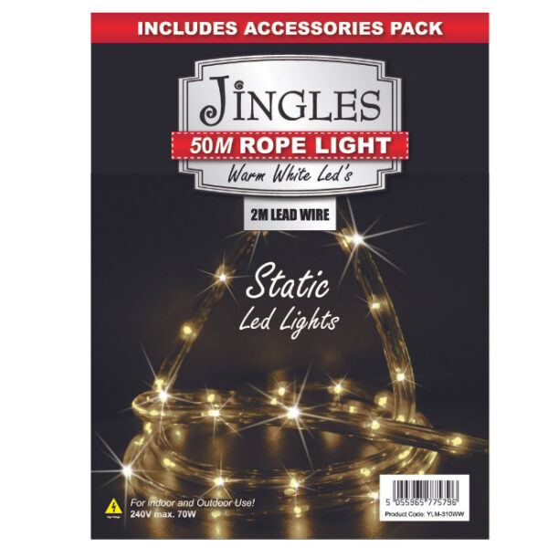 ROPE LIGHT 50M LED STATIC W WHITE