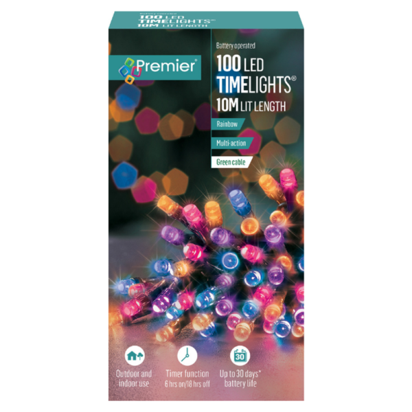 TIME LIGHTS 100 LEDS RAINBOW