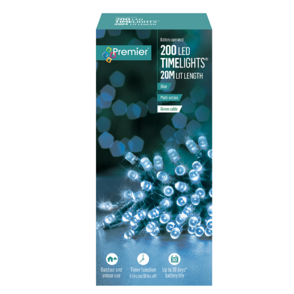 TIME LIGHTS 200 LEDS BLUE