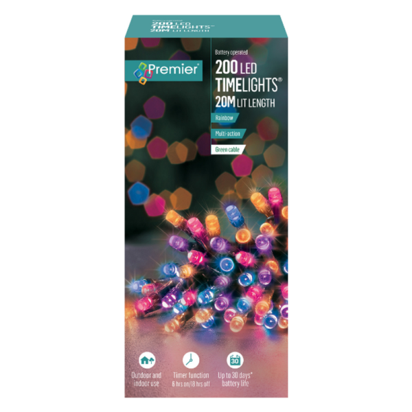 TIME LIGHTS 200 LEDS RAINBOW