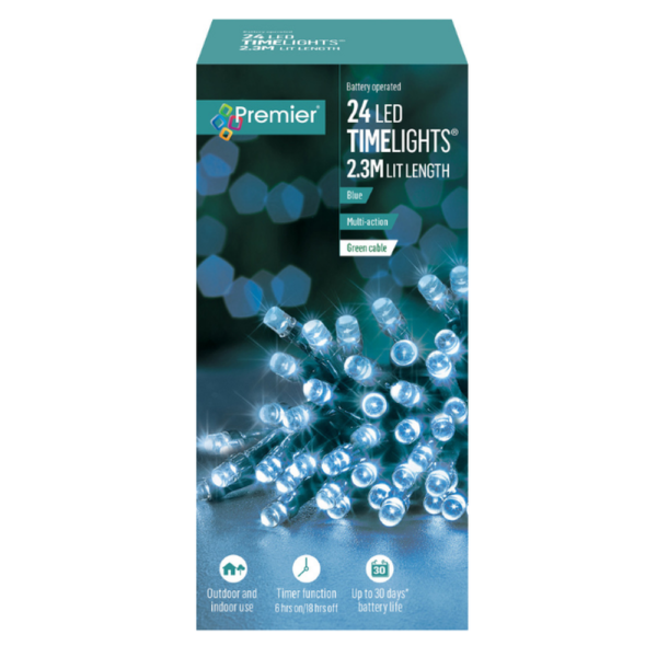 TIME LIGHTS 24 LEDS BLUE