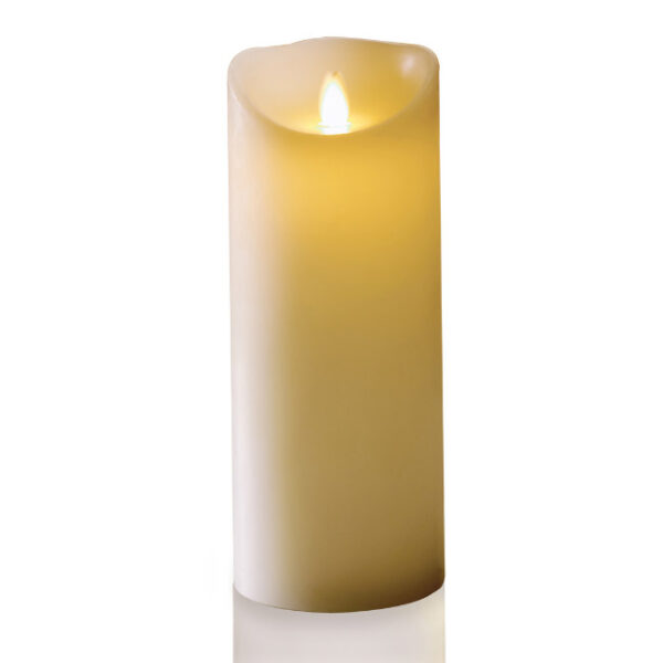 DANCING FLAME CANDLE CREAM 18CM BATTERY OPERATED