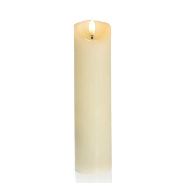 CREAM PILLAR CANDLE 25X5CM