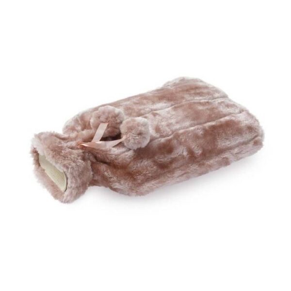 BLUE CANYON HOT WATER BOTTLE WITH PINK FUR COVER