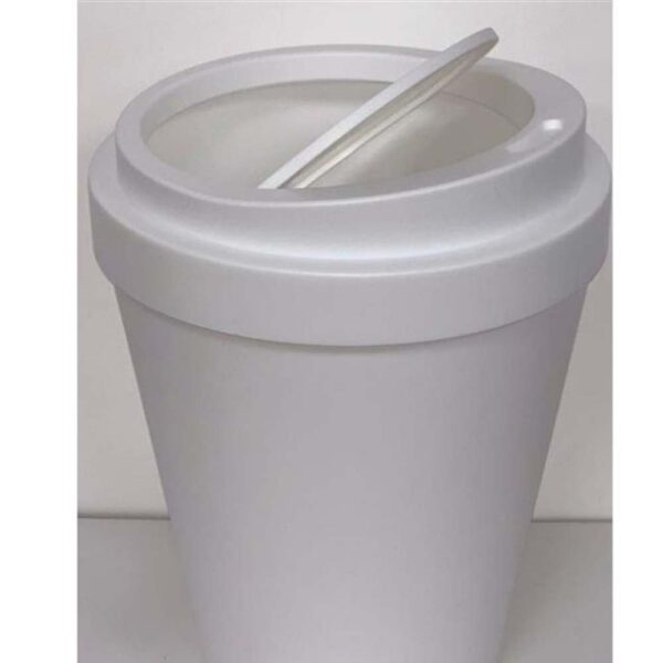 COFFEE CUP BIN WHITE 5LTR