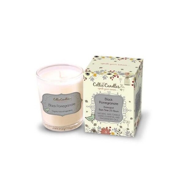 CELTIC CANDLES AROMAPOT TUMBLER 9CL BLACK POMEGRANITE