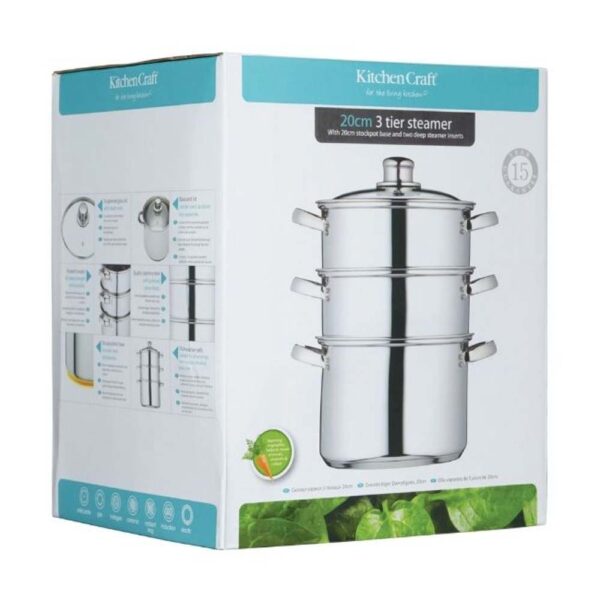 KITCHEN CRAFT 3 TIER STEAMER 20CM