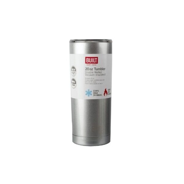 BUILT TRAVEL MUG 590ML SILVER