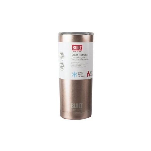BUILT TRAVEL MUG 590ML ROSE GOLD