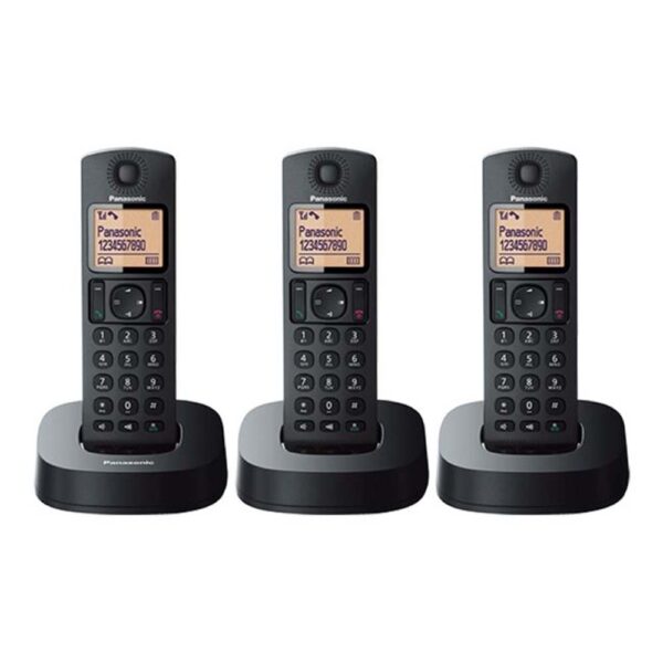 PANASONIC TRIO CORDLESS PHONE BLACK KX-TGC 313