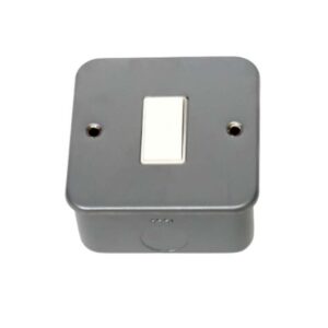 PHOENIX METAL CLAD PLATE SWITCH 1 GANG 2 WAY