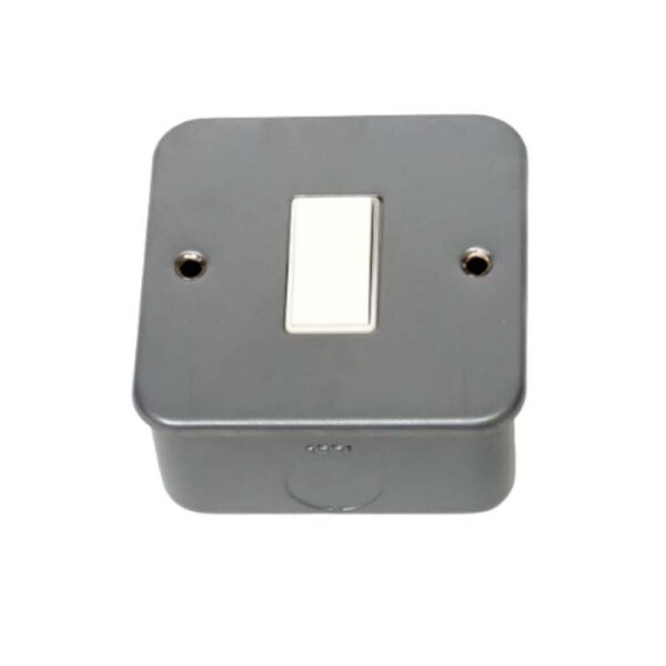 PHOENIX METAL CLAD PLATE SWITCH 1 GANG 2 WAY