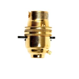 PHOENIX SWITCHED LAMPHOLDER BRASS 1/2