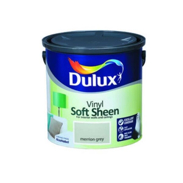 DULUX VINYL SOFT SHEEN MERRION GREY 2.5LTR
