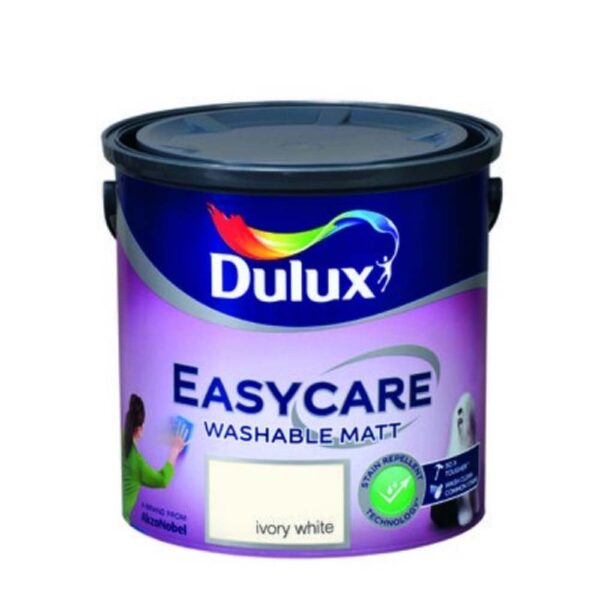 DULUX EASYCARE WASHABLE IVORY WHITE 2.5LTR