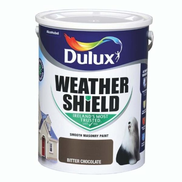 DULUX WEATHERSHIELD BITTER CHOCOLATE 2.5LTR - Image 2