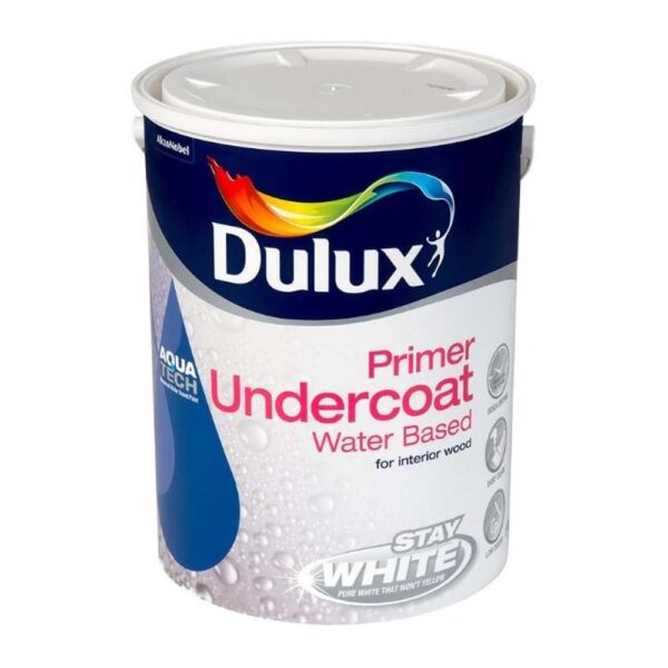 DULUX WATER BASED UNDERCOAT PURE BRILLIANT WHITE 5LTR