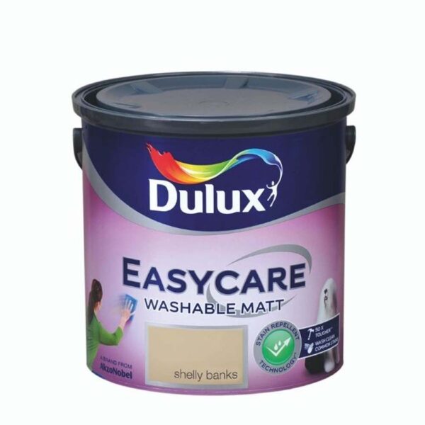 DULUX EASYCARE WASHABLE MATT SHELLY BANKS 2.5LTR