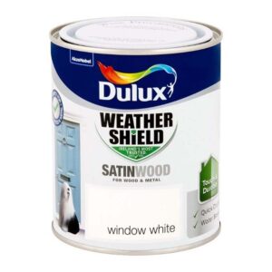 DULUX EXTERIOR SATINWOOD WINDOW WHITE 750ML