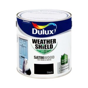 DULUX EXTERIOR SATINWOOD BLACK 2.5LTR