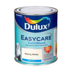 DULUX EASYCARE SATINWOOD NEARLY WHITE 750ML