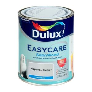 DULUX EASYCARE SATINWOOD HA'PENNY GREY 750ML