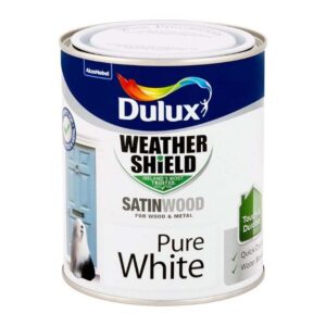 DULUX EXTERIOR SATINWOOD WHITE 750ML