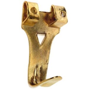 PHOENIX NO.3 PICTURE HOOK BRASS DOUBLE (4) (TP)