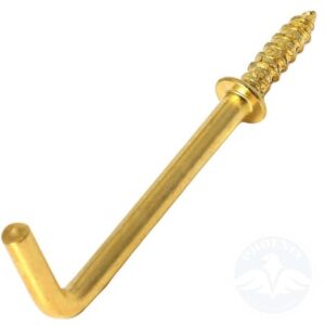 PHOENIX 1.1/2 DRESSER HOOK BRASS (4) (TP)